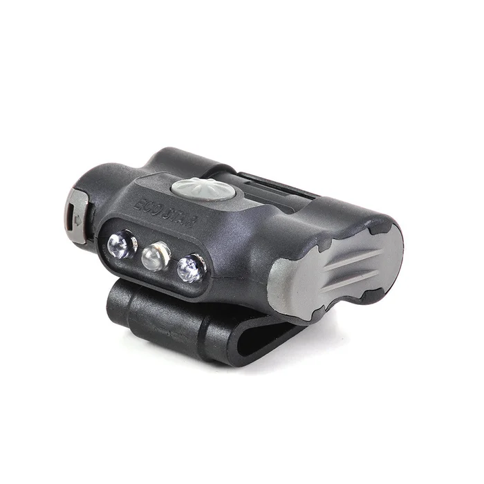 Lampe fixation clip UL12 – éclairage blanc et rouge + strobe rouge/bleu – 17 lumens