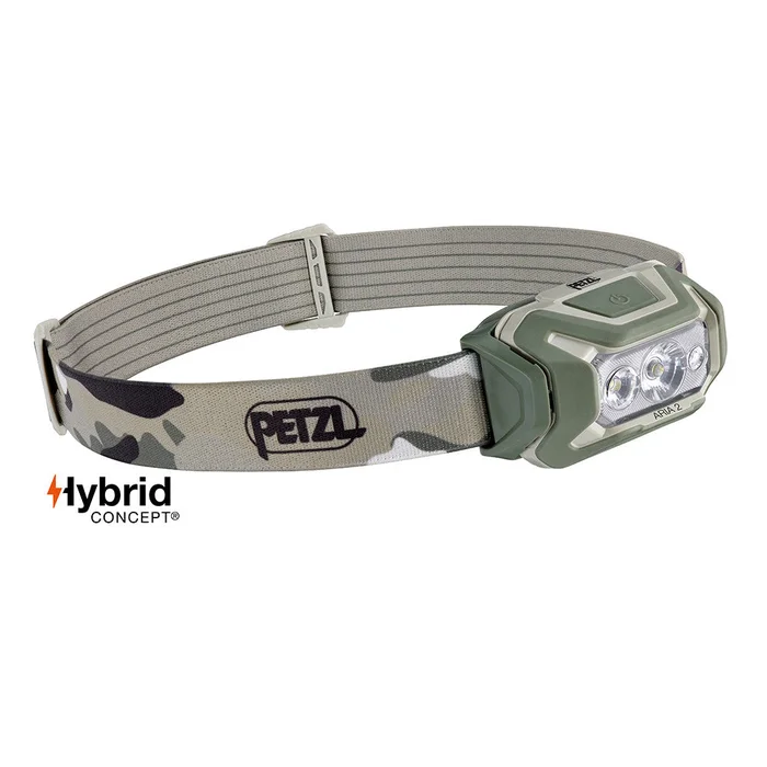 Lampe frontale Hybrid Aria 2 camo fr/ce – éclairage blanc, rouge, vert et bleu – 450 lumens