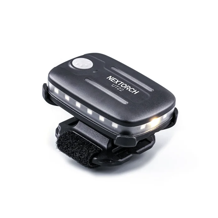 Lampe rechargeable fixations multiples UT22 – éclairage blanc + strobe rouge/bleu – 11 lumens