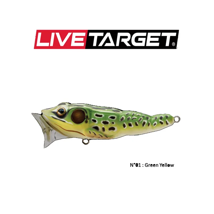 LEURRES LIVE TARGET FROG POPPER 7.5CM
