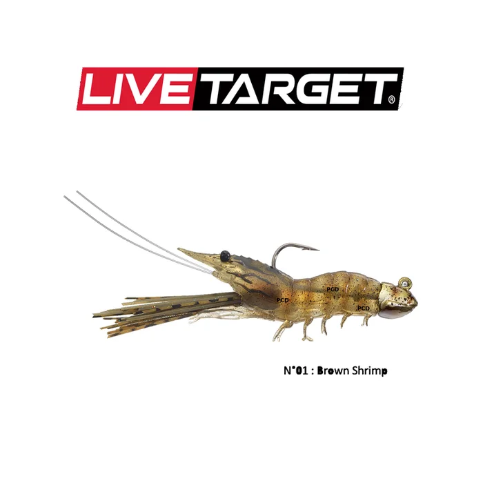 LEURRES SOUPLES LIVE TARGET FLEEING SHRIMP 7CM