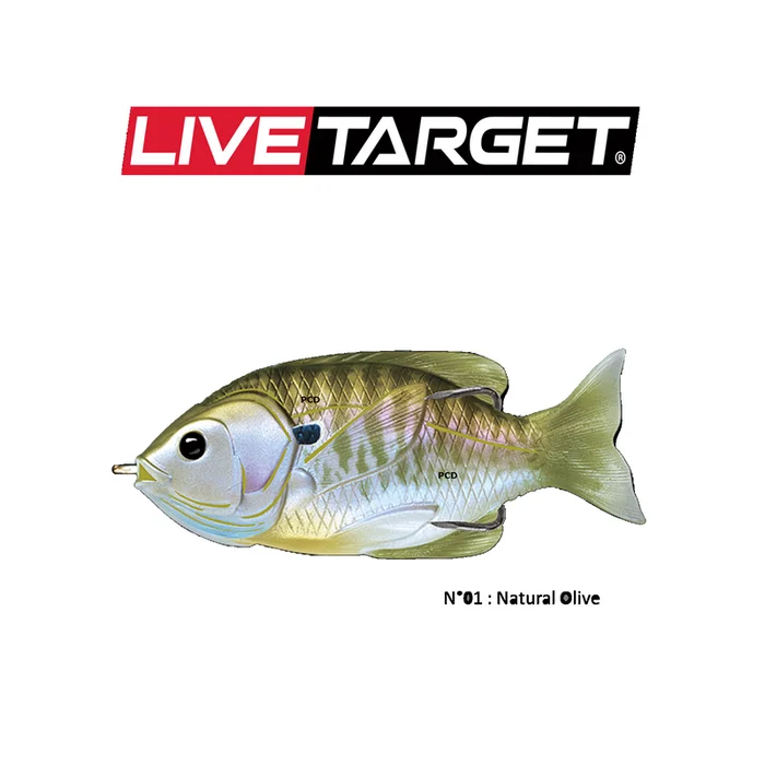 LEURRES SOUPLES LIVE TARGET SUNFISH HOLLOW BODY 7.5CM