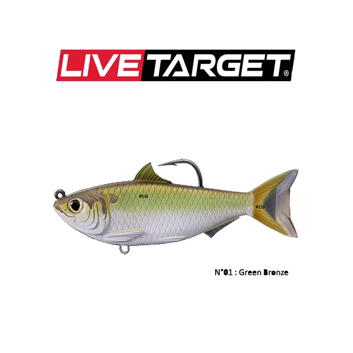LEURRES SOUPLES LIVE TARGET THREADFIN SHAD 11.5CM