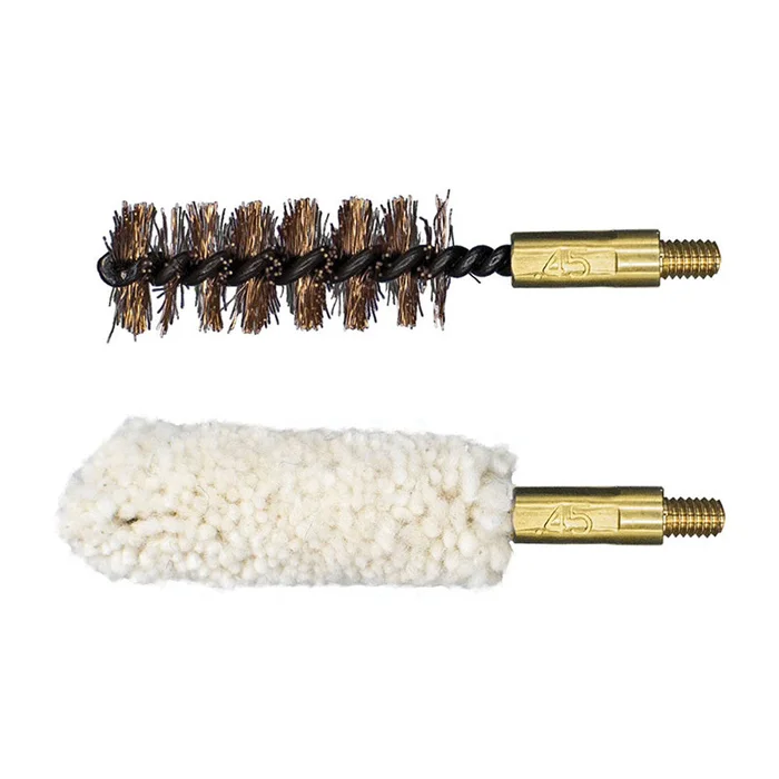 Lot de 2 brosses de nettoyage combinées pour arme calibre .45″/11,43 mm