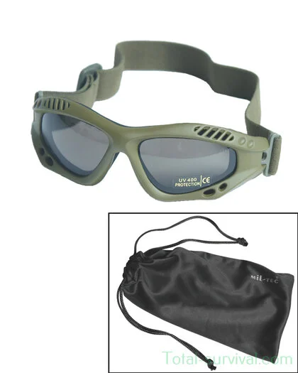 Lunettes commando tactiques Mil-Tec, air pro smoke
