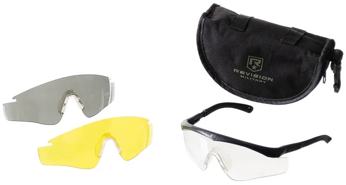 Lunettes de sécurité balistiques Revision Sawfly pro avec 3 lentilles et étui de protection