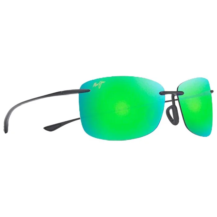 Lunettes de soleil Maui Jim Akau Matte Black Mauipure Lt Mauigreen
