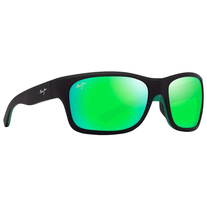 Lunettes de soleil Maui Jim Ano Nui Matte Black Green MauiGreen Mineral Superthin