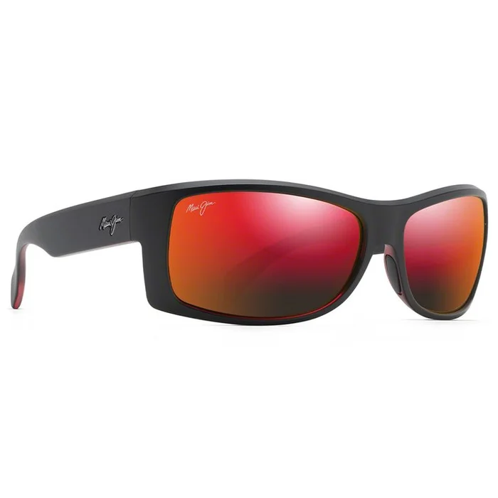 Lunettes de soleil Maui Jim Equator Noir Rouge Hawail Lava Mineral SuperThin