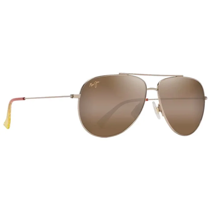 Lunettes de soleil Maui Jim Hauoli Doré Clair Brillant Orange Jaune Bronze Hcl MauiPure