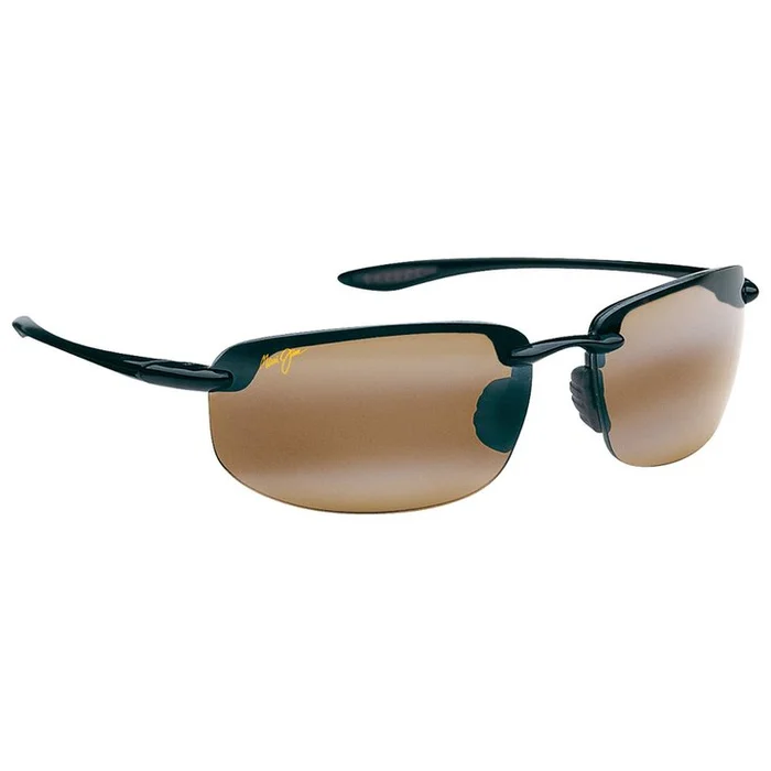 Lunettes de soleil Maui Jim Hookipa Noir Brillant Hcl Bronze Polycarbonate Bidegrade