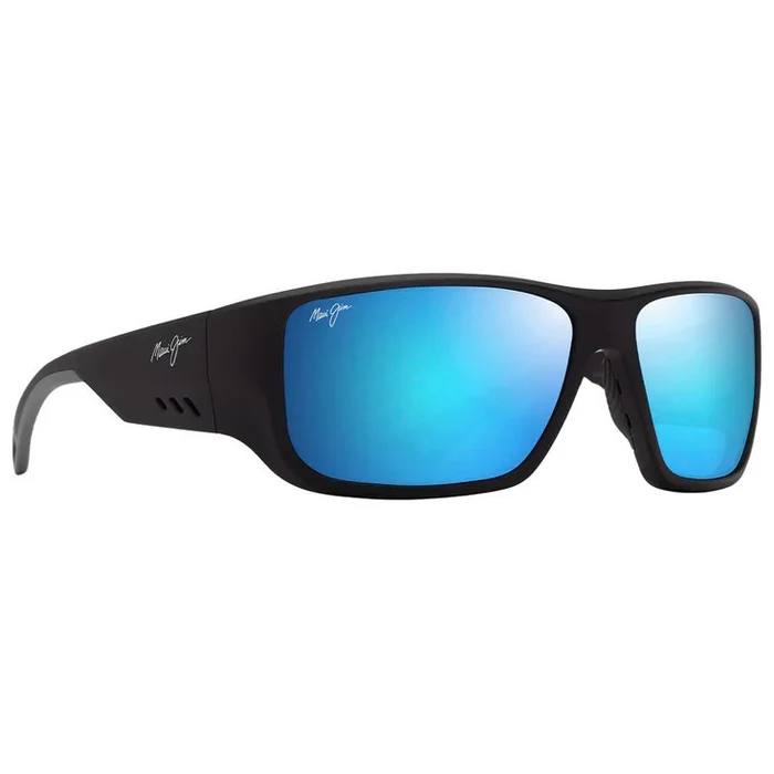 Lunettes de soleil Maui Jim Keha Noir Mat Bleu Hawaï Minéral SuperThin
