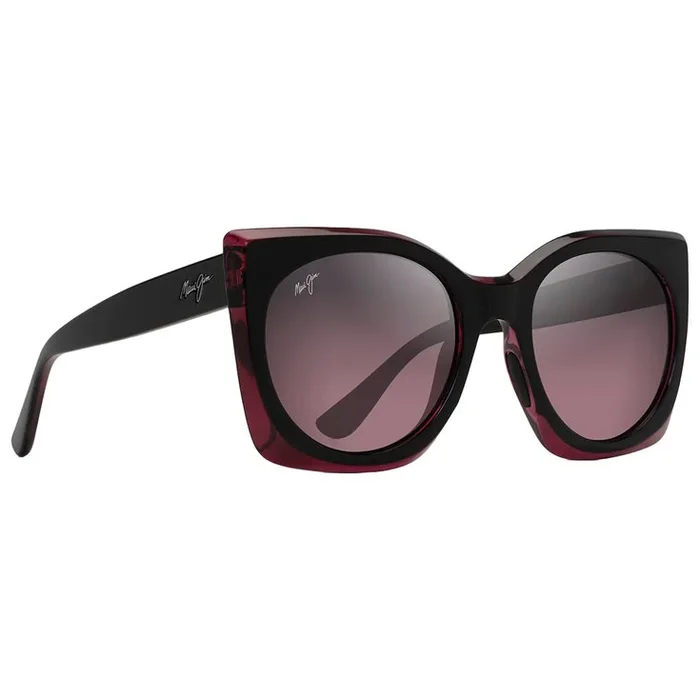 Lunettes de soleil Maui Jim Pakalana Cerise Noire Maui Rose Minéral SuperThin