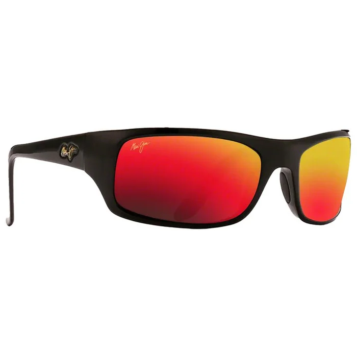 Lunettes de soleil Maui Jim Peahi Noir Brillant Hawaii Lava