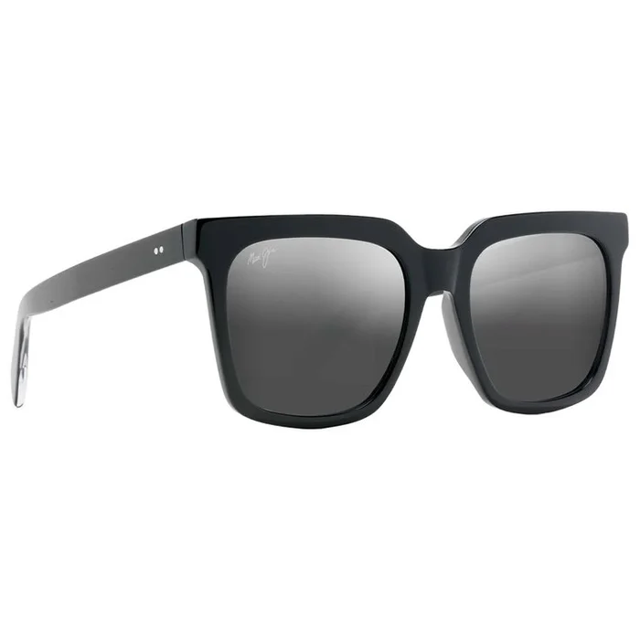 Lunettes de soleil Maui Jim Rooftops Noir Cristal Dual Mirror Argent Noir Mineral Superthin