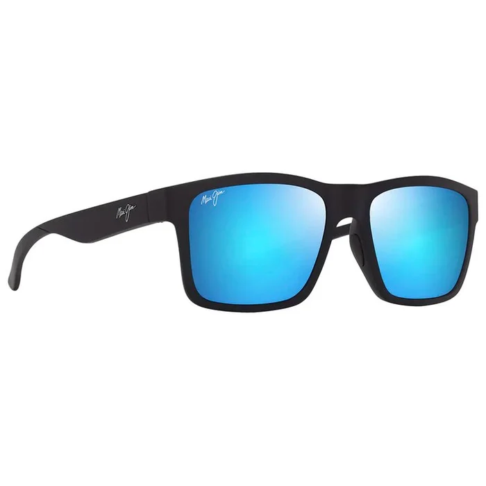 Lunettes de soleil Maui Jim The Flats Noir Mat Bleu Blue Hawaii Minéral Superthin