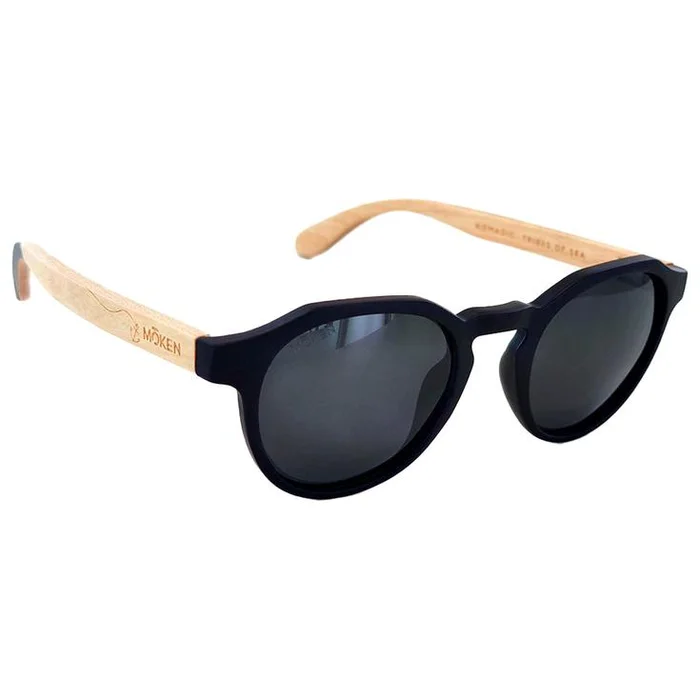 Lunettes de soleil Moken Vision Green Wood Black Wood Grey Polarized
