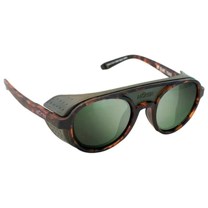 Lunettes de soleil Moken Vision Hawkins Vintage Tortoise Kaki Green Cat.3 Polarized