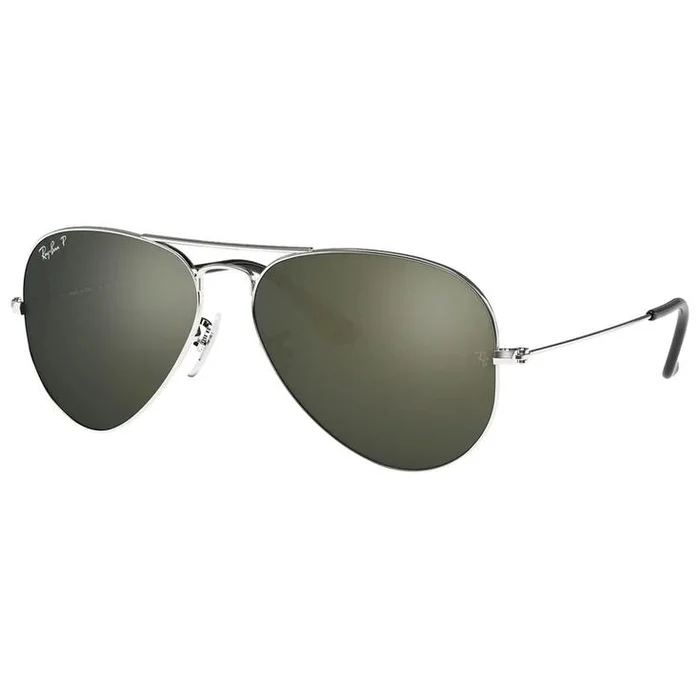 Lunettes de soleil Ray Ban RB3025 Aviator Polished Silver Grey Polarized