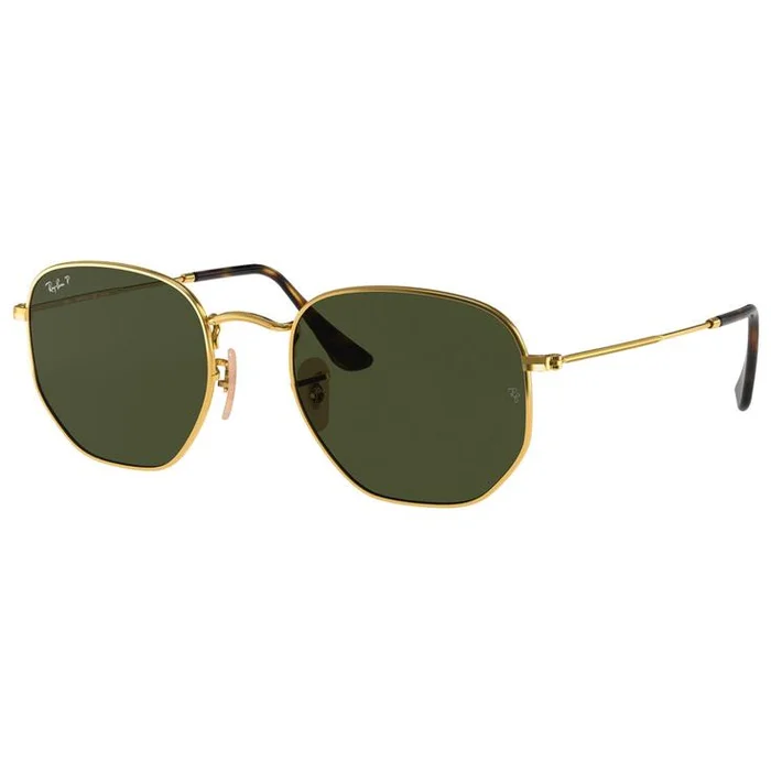 Lunettes de soleil Ray Ban RB3548N Hexagonal Flat Polished Gold Polar Green