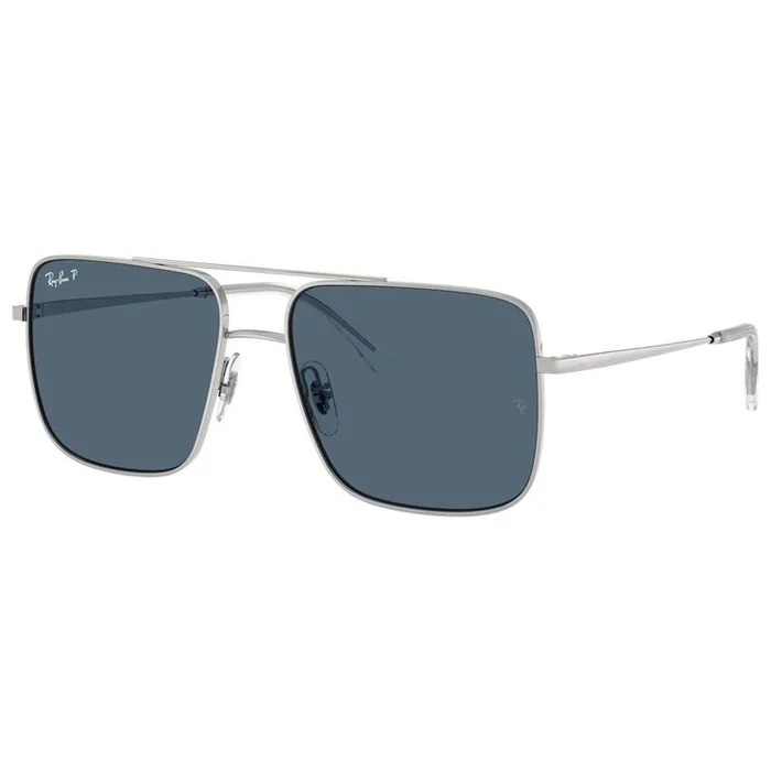 Lunettes de soleil Ray Ban RB3758 Ari Polished Silver Polar Blue