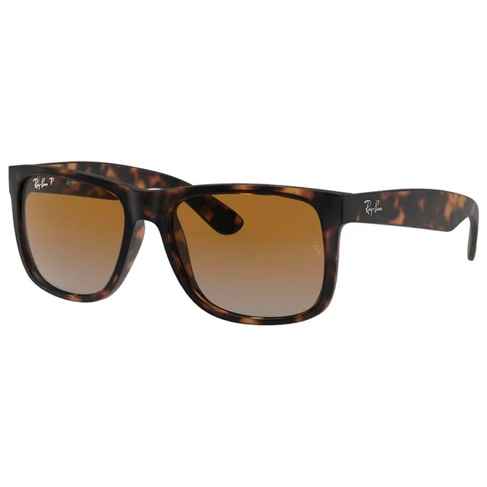 Lunettes de soleil Ray Ban RB4165 Justin Classic Matte Havana Brown Grey Polar