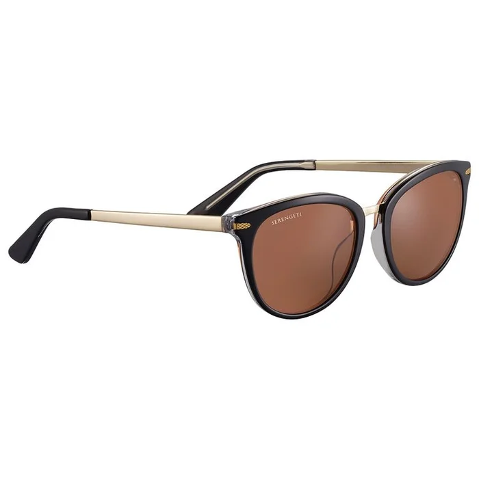 Lunettes de soleil Serengeti Jodie Shiny Black Light Gold Drivers