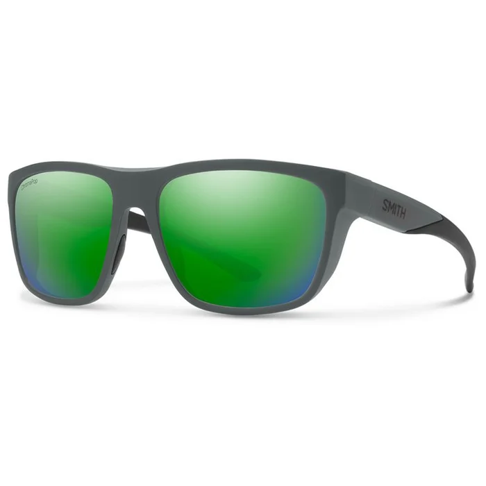 Lunettes de soleil Smith Barra Matte Cement Chromapop Polarized Green Mirror