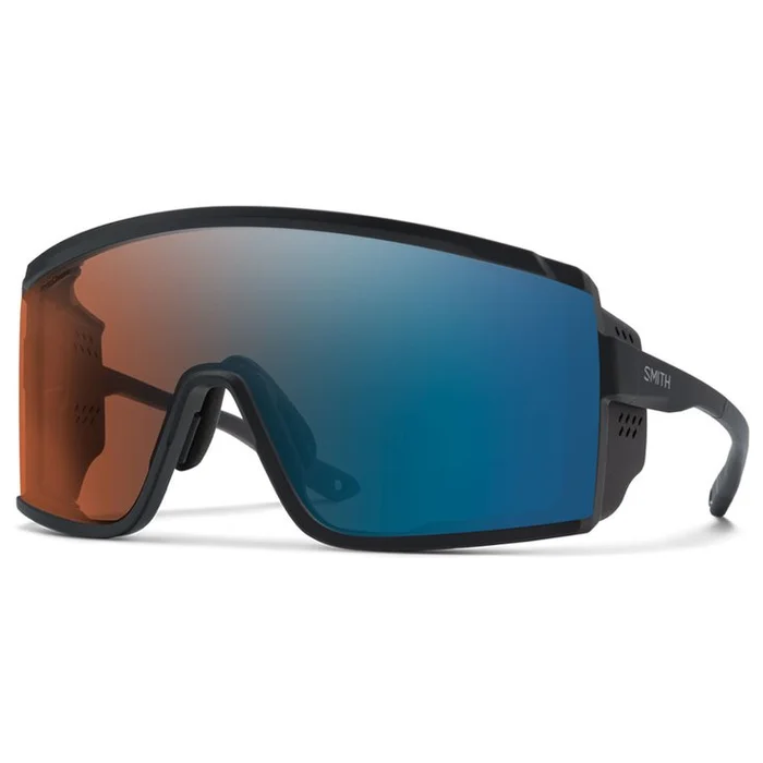 Lunettes de soleil Smith Pursuit Matte Black Chromapop Glacier Photochromic Copper Blue Mirror