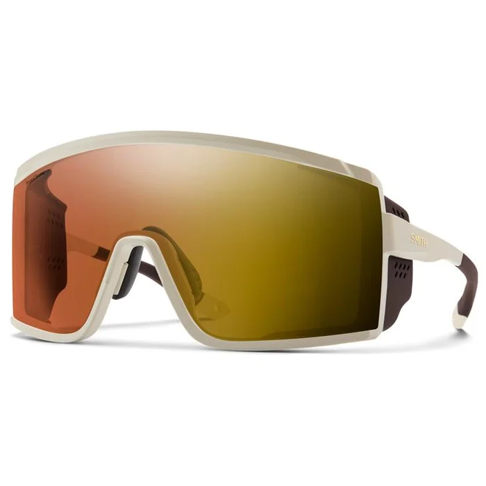 Lunettes de soleil Smith Pursuit Matte Bone Chromapop Glacier Photochromic Copper To Gray Gold Mirror