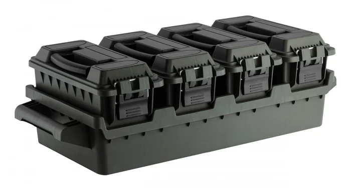 MAL970 – Set 4 caisses à munitions avec bac de transport