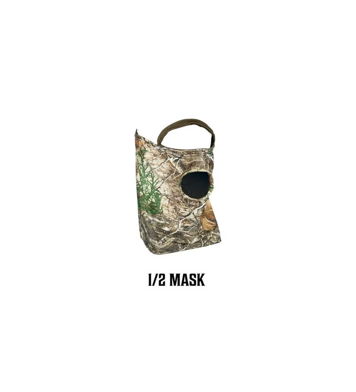 Masque 1/2 visage stretch avec trou de bouche camo realtree edge