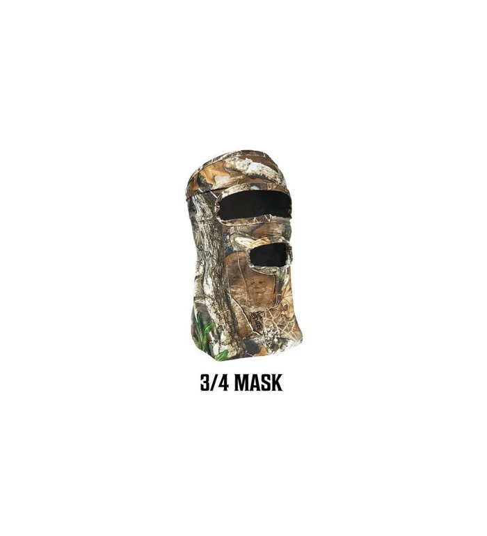 Masque 3/4 visage stretch avec trou de bouche camo realtree edge