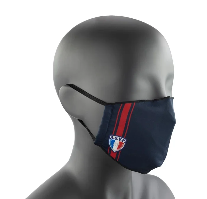 Masque barrière – 40 lavages – Logo A.S.V.P – Lot de 10 – Taille L