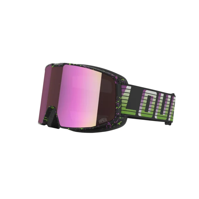 Masque de ski Loubsol LS5 NOIR PARTY CRASHER APEX PH ROSE