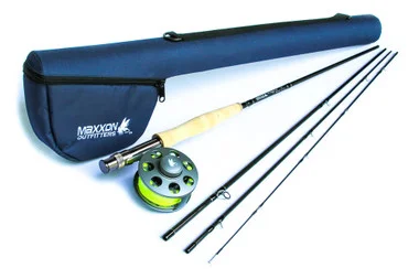Maxxon stone fly – combo canne, moulinet, ligne et étui – 9&prime; 5wt 4 pc