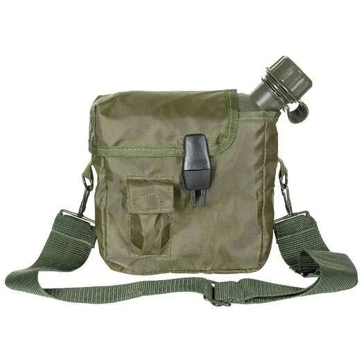 MFH Bouteille d&rsquo;eau US 2QT / 1,9L avec couvercle et pinces alice, vert olive