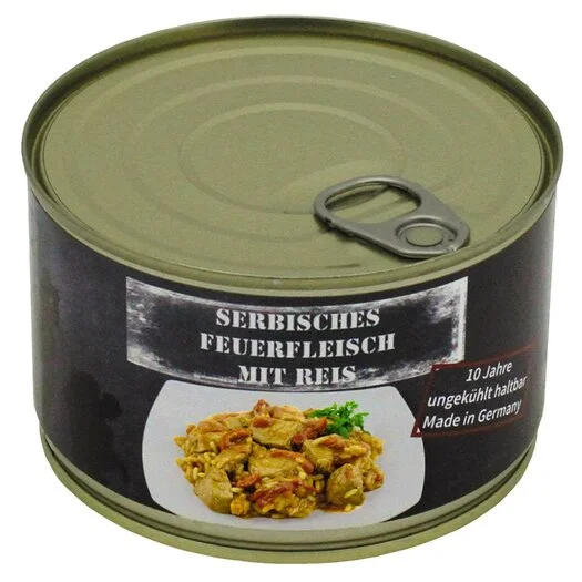 MFH Porc en conserve avec riz, à la serbe, 400g, nourriture d&rsquo;urgence