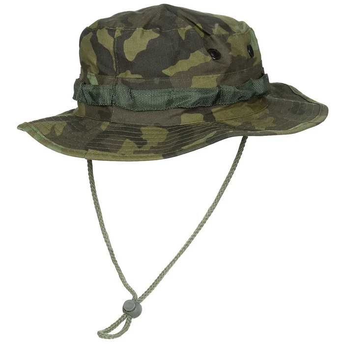 MFH10713JM US GI Chapeau de brousse, mentonnière, GI Boonie, Rip Stop, M 95 CZ camo taille M