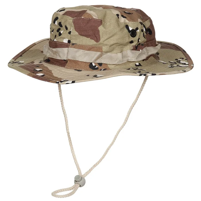 MFH10713WM US GI Chapeau de brousse, mentonnière, GI Boonie, Rip Stop, 6 coul. desert TAILLE M