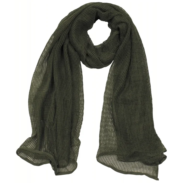 MFH16305B Écharpe filet, vert, ca. 190 x 90 cm