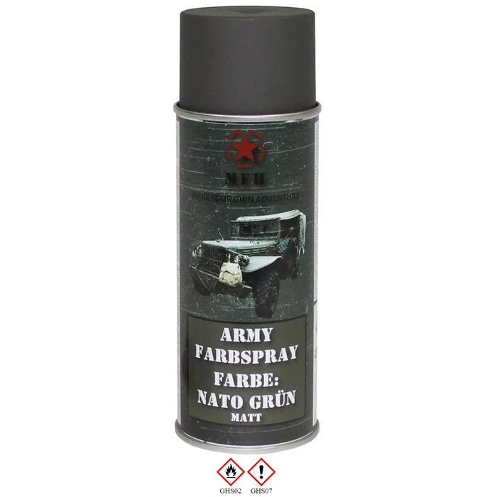 MFH27375B Bombe de peinture armée, OTAN VERT, mat, 400 ml