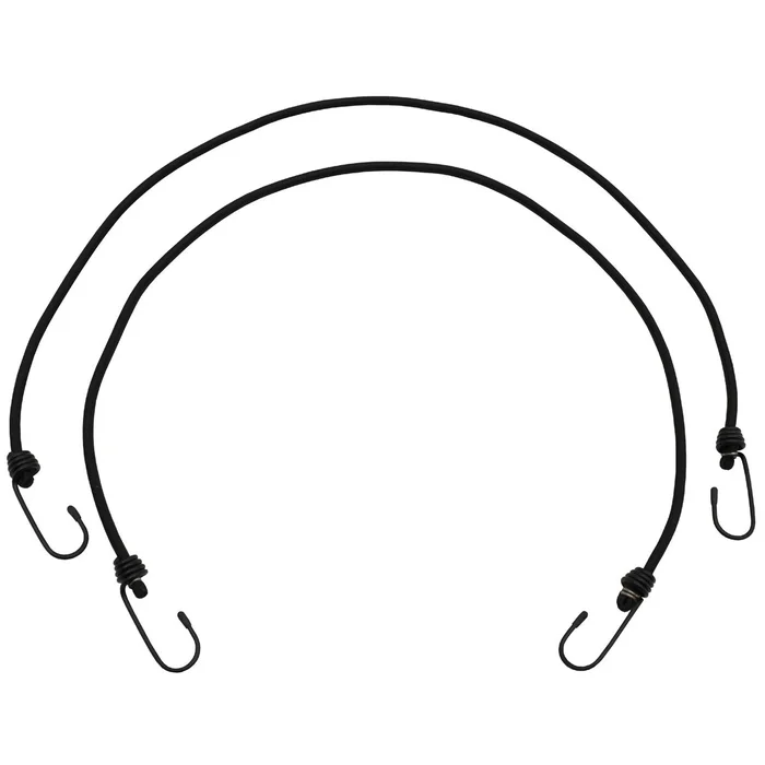 MFH30455A Tendeur, 6 mm, avec crochet, 75 cm, noir, paquet de 2