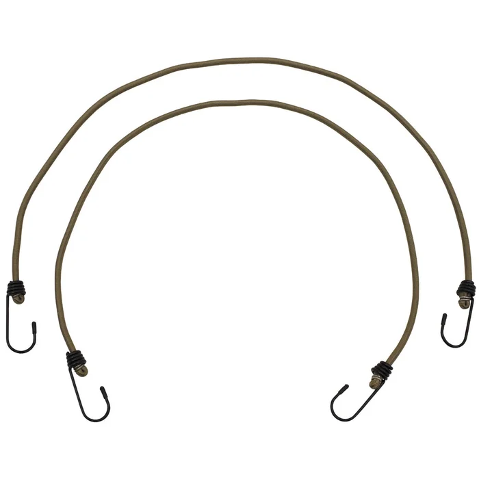 MFH30455R Tendeur, 6 mm, avec crochet, 75 cm, coyote tan, paquet de 2