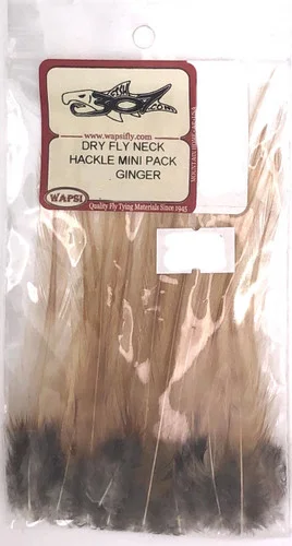 Mini paquet de plumes de cou pour mouches sèches Wapsi, petit – Roux