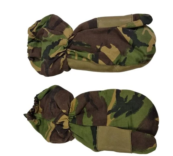 Mitaines armée britannique Arctic MK4 doublées, avec paume en cuir, camouflage DPM