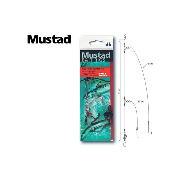 MONTAGE MUSTAD TWO HOOK BOMBER RIG T44