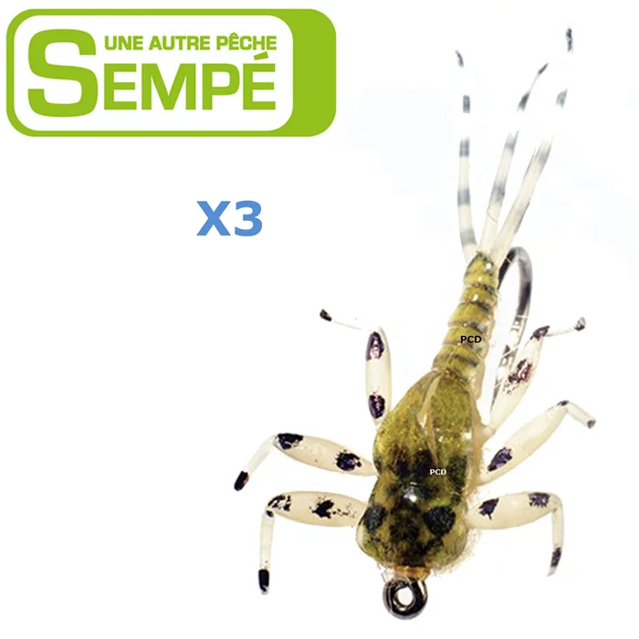 MOUCHE SEMPE NYMPHE DE MAI OLIVE NON LESTEE H14 PAR 3