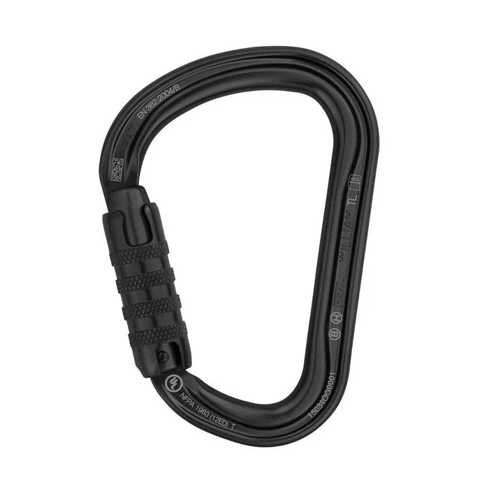 Mousqueton asymétrique de grande capacité William à verrouillage Triact-Lock®