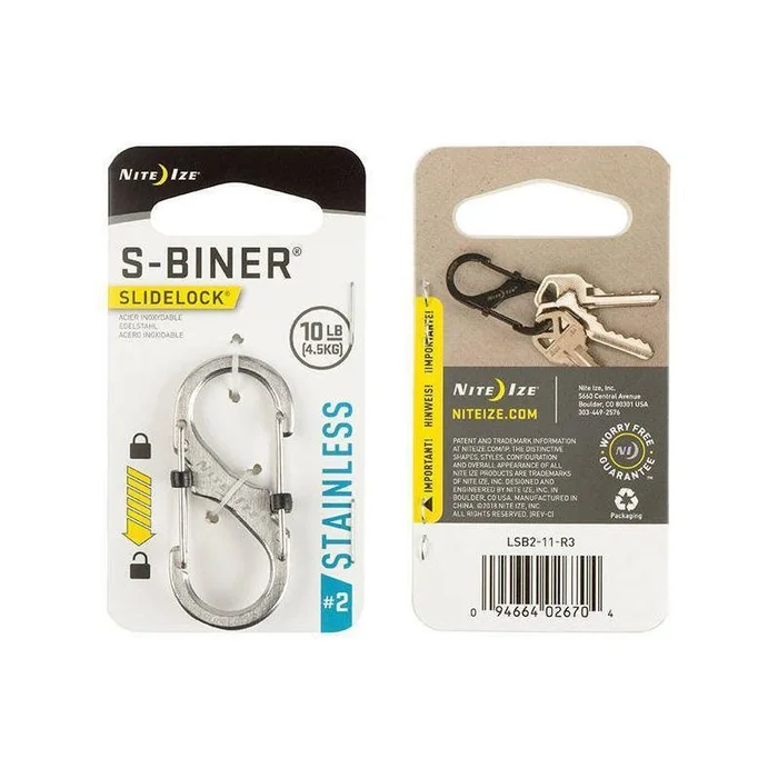Mousqueton Nite Ize Slidelock S-Biner Stainless Steel